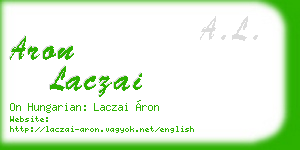 aron laczai business card